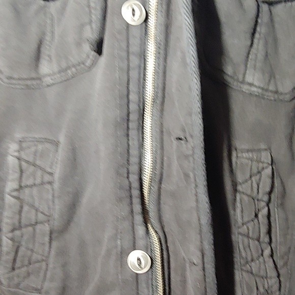 🟢🧥 Aeropostale Faded Black Jacket Hoodie Fully Lined Size M - Picture 4 of 8